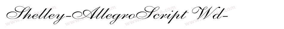 Shelley-AllegroScript Wd字体转换